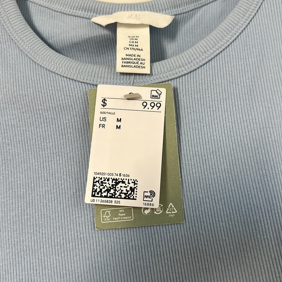 H&M Ribbed Racerback Cropped Tank - Picture 2 of 2